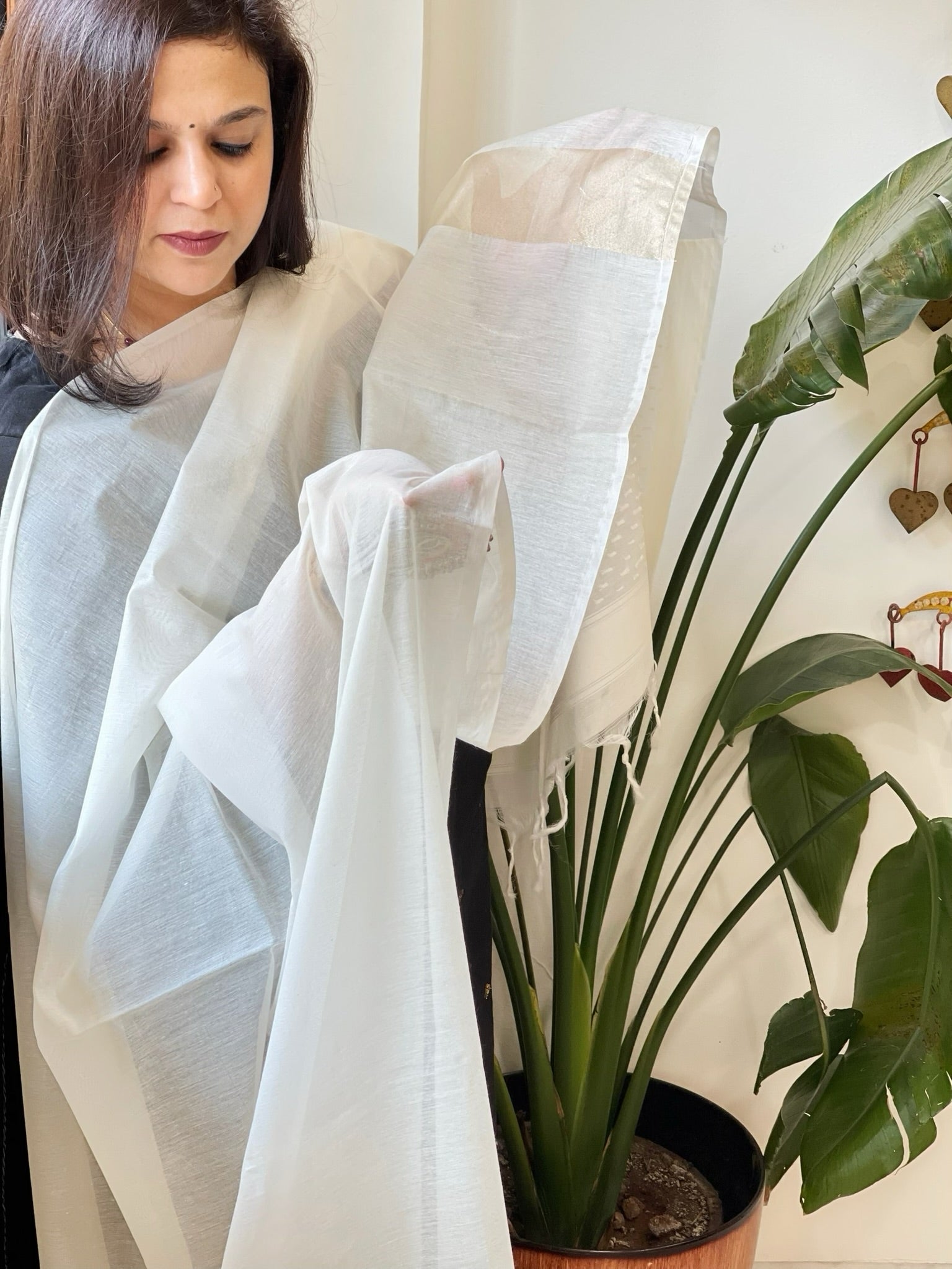 Handwoven Chanderi Zari Dupatta - Masakalee