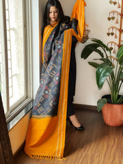 Handwoven Ikat Dupatta in Cotton - Masakalee