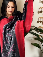 Handwoven Ikat Dupatta in Cotton - Masakalee