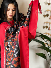 Handwoven Ikat Dupatta in Cotton - Masakalee