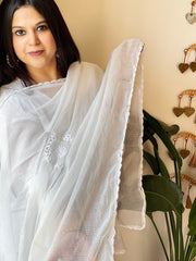 Kota Cotton Dupatta with Croatia Handwork - Masakalee