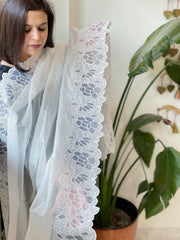 Kota Cotton Dupatta with Cut Work - Masakalee