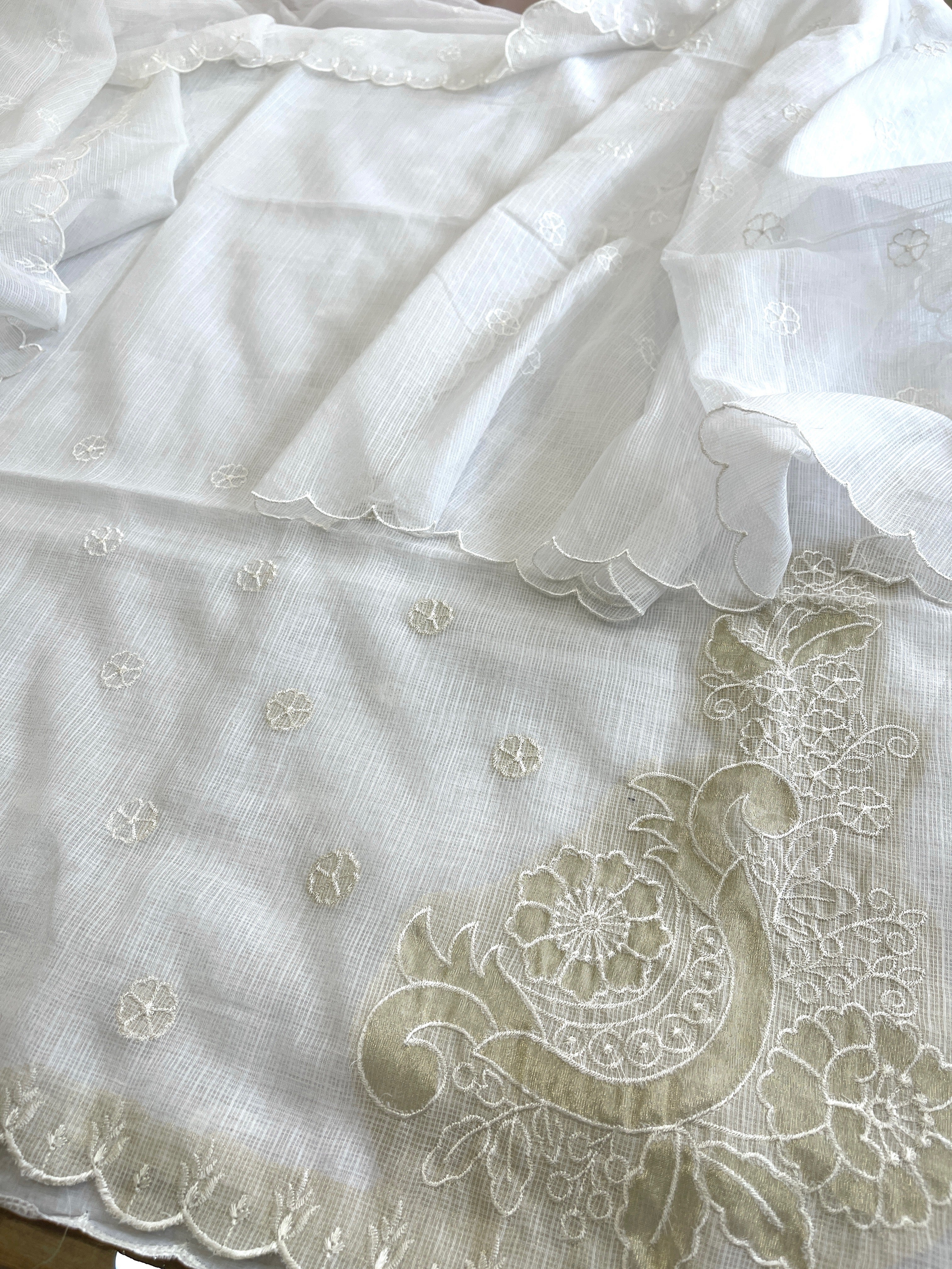 Kota Cotton Suit Set with Cut Work - Masakalee