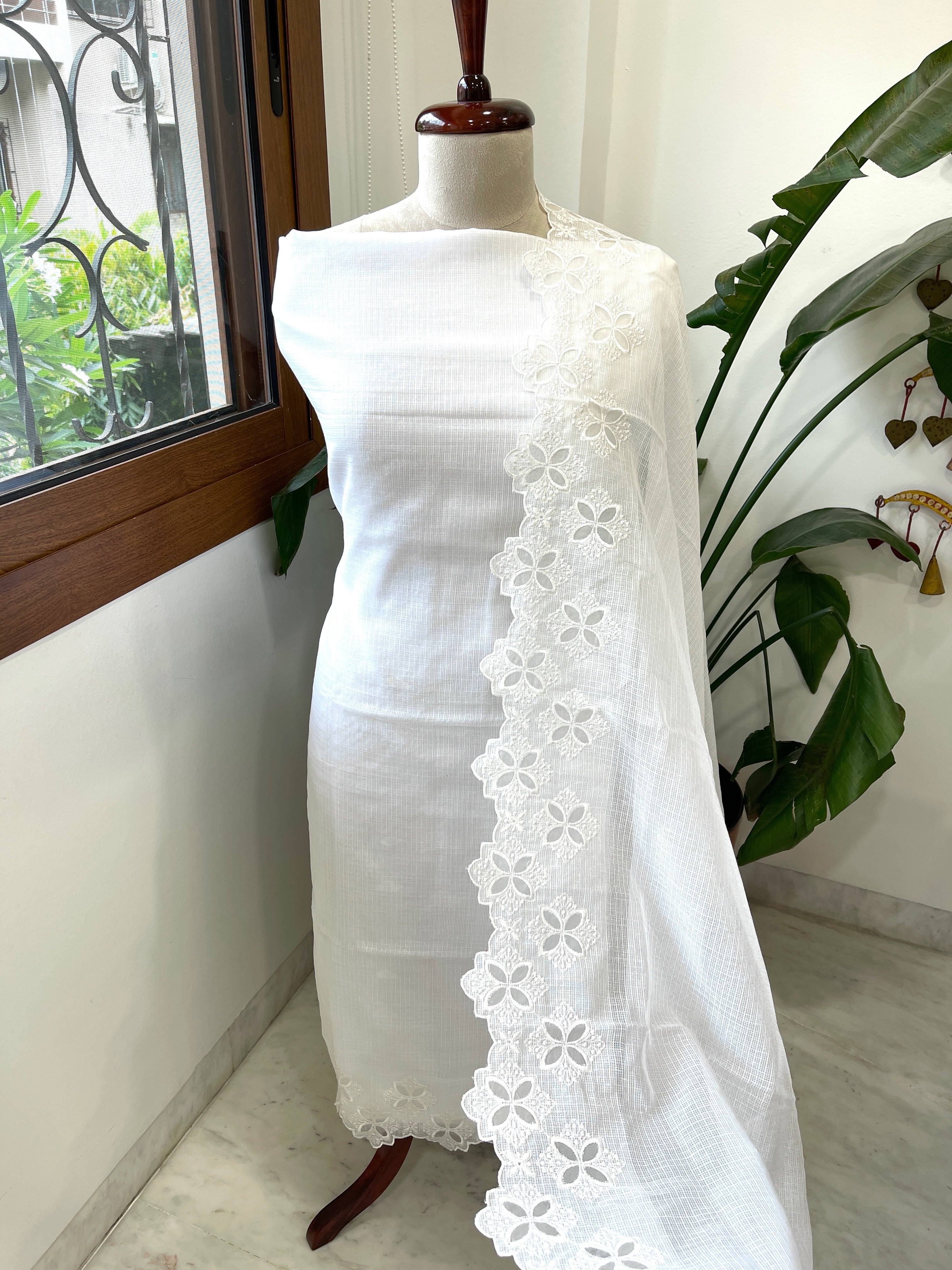 Kota Cotton Suit Set with Cut Work - Masakalee