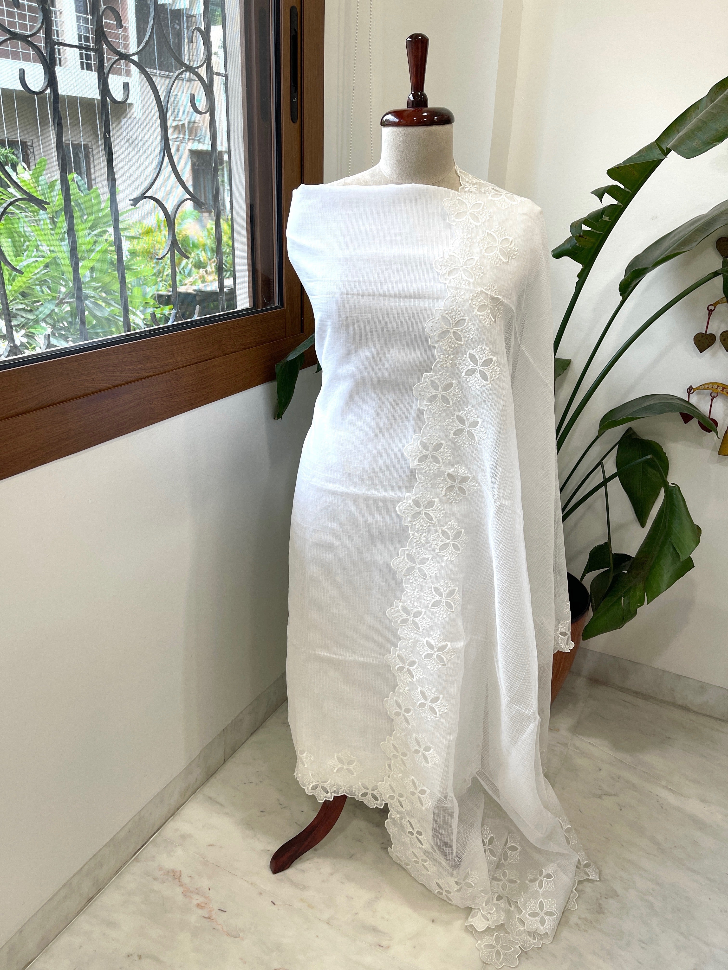 Kota Cotton Suit Set with Cut Work - Masakalee