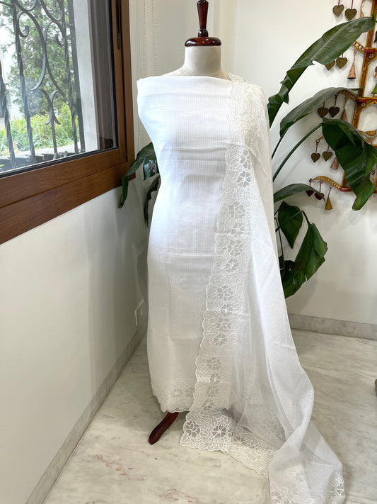 Kota Cotton Suit Set with Cut Work - Masakalee