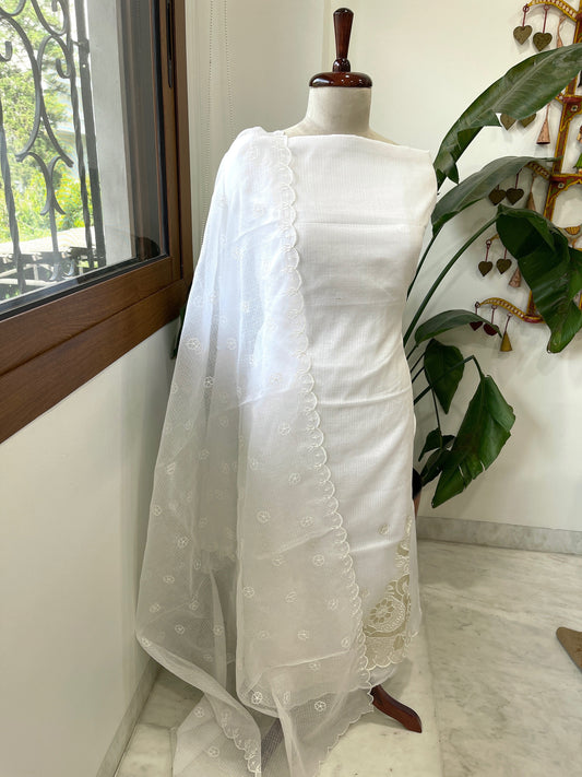 Kota Cotton Suit Set with Cut Work - Masakalee