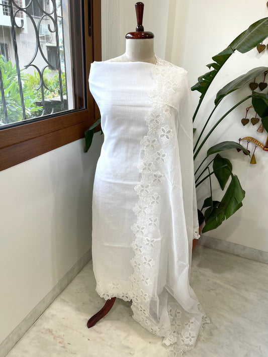 Kota Cotton Suit Set with Cut Work - Masakalee