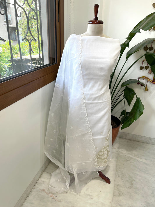 Kota Cotton Suit Set with Cut Work - Masakalee