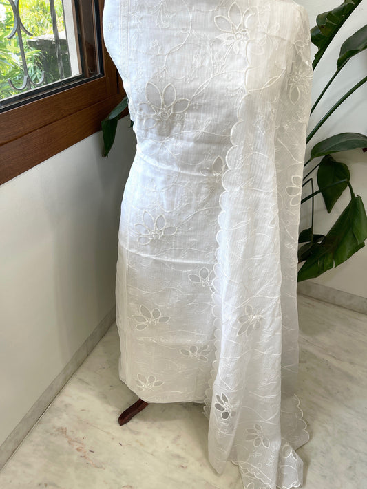 Kota Cotton Suit Set with Cut Work - Masakalee
