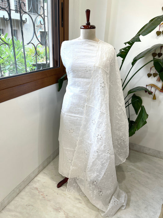 Kota Cotton Suit Set with Cut Work - Masakalee