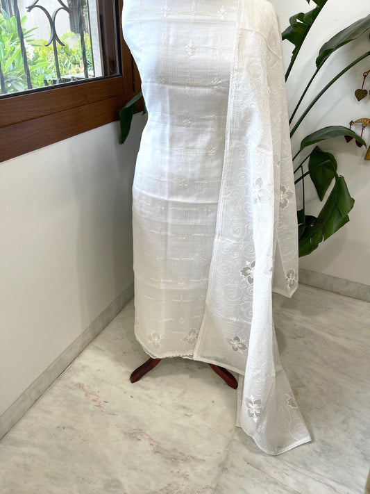 Kota Cotton Suit Set with Cut Work - Masakalee
