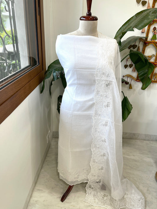 Kota Cotton Suit Set with Cut Work - Masakalee