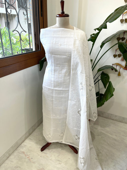 Kota Cotton Suit Set with Cut Work - Masakalee