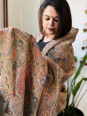 Lavender Chinon Dupatta with Aari Embroidery - Masakalee