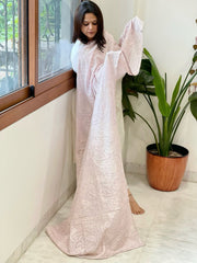 Lavender Kashmiri Aari Embroidery dupatta in Mul - Masakalee