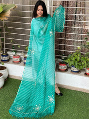 Leheriya Dupatta with Gotapatti Handwork - Masakalee