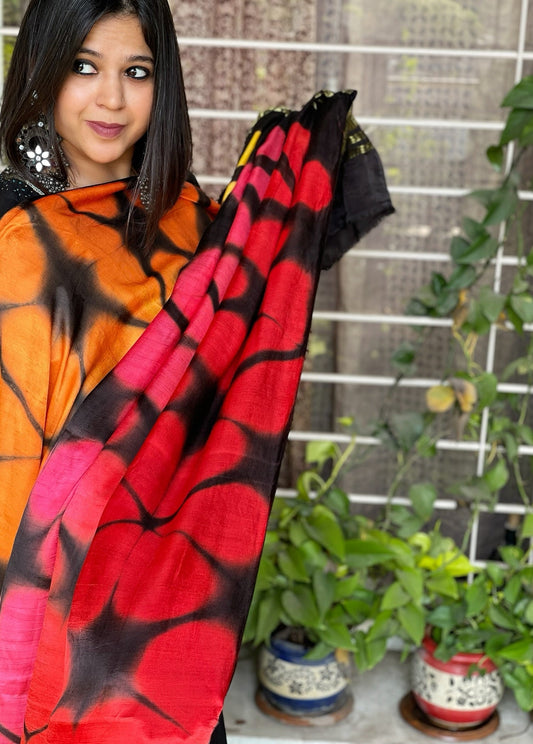 Modal Silk Clamp Dyed Dupatta - Masakalee