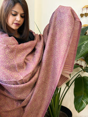 Onion Pink Pashmina Shawl with Zari - Masakalee