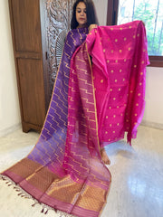 Pink Designer Banarasi Suit Set in Pure Organza - Masakalee