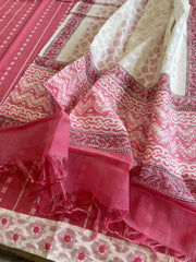 Pink Handwoven Suit Sets in Pure Cotton - Masakalee