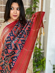 Printed Patola Dupatta in Fine Art Silk - Masakalee