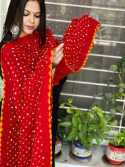 Pure Cotton Bandhej Dupatta - Masakalee