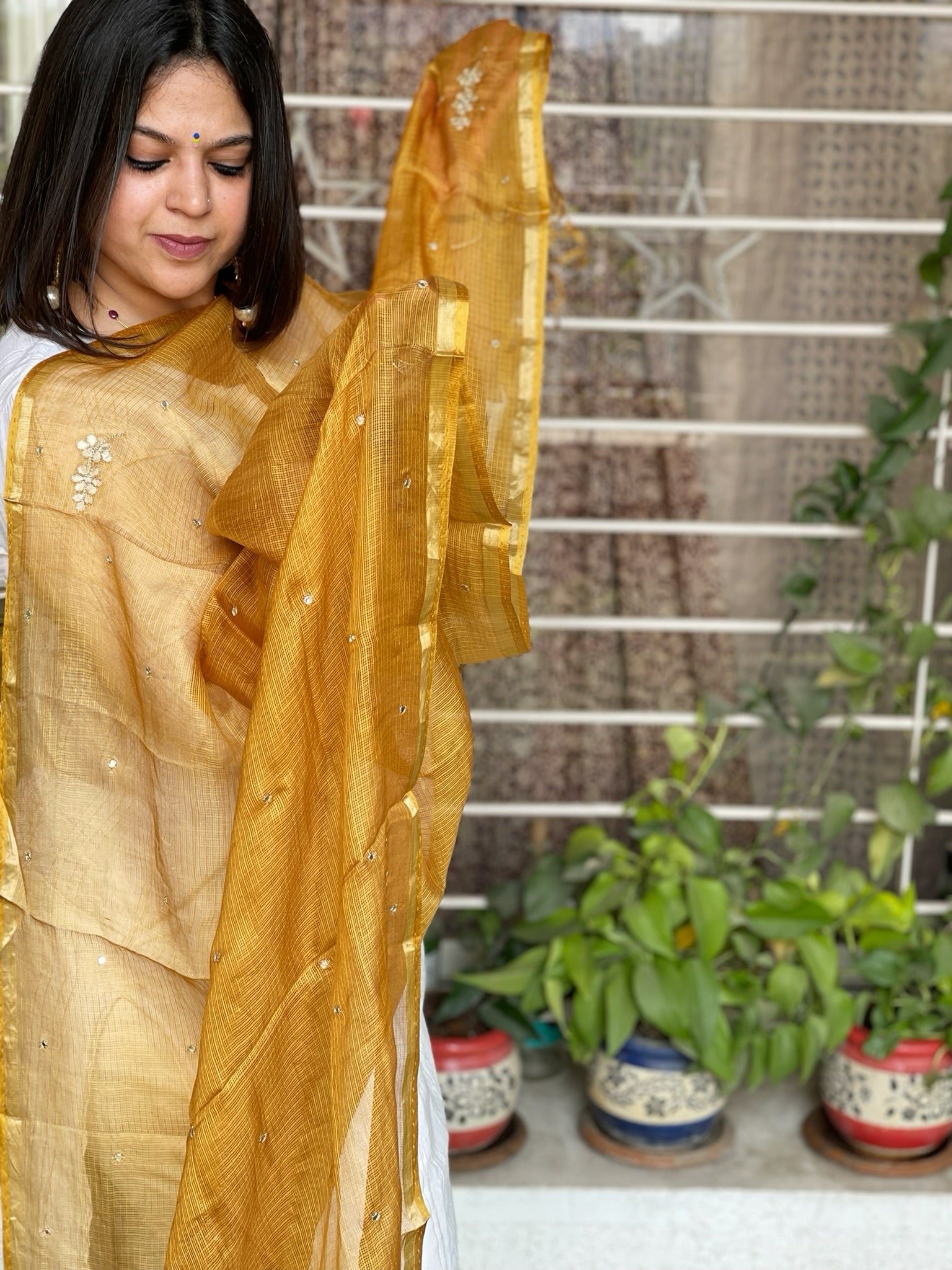 Pure Kota Silk Dupatta with Gotapatti Handwork - Masakalee