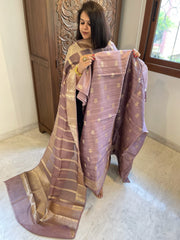 Purple Designer Banarasi Suit Set in Raw Silk - Masakalee