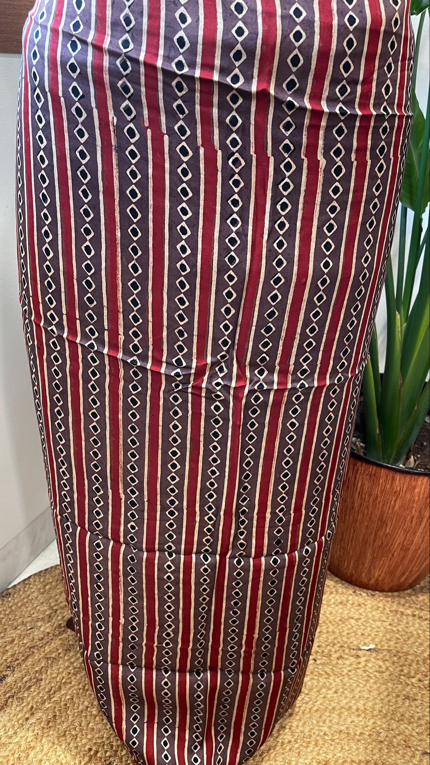 Purplish Brown Suit Set with Ajrakh Handblock Print and Sequin Embroidery in Modal Silk - Masakalee