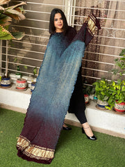 Rai Bandhej Dupatta in Pure Gajji Silk - Masakalee