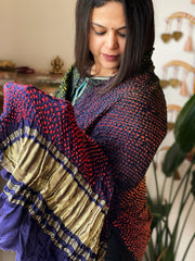 Rai Bandhej Dupatta in Pure Gajji Silk - Masakalee