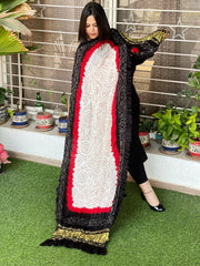 Rai Bandhej Dupatta in Pure Gajji Silk - Masakalee