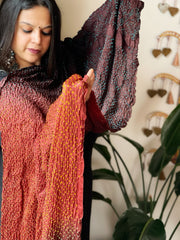 Rai Bandhej Dupatta in Pure Gajji Silk - Masakalee