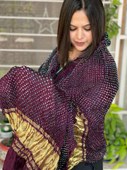 Rai Bandhej Dupatta in Pure Gajji Silk - Masakalee