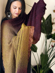 Rai Bandhej Dupatta in Pure Gajji Silk - Masakalee