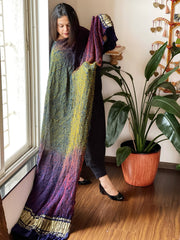 Rai Bandhej Dupatta in Pure Gajji Silk - Masakalee