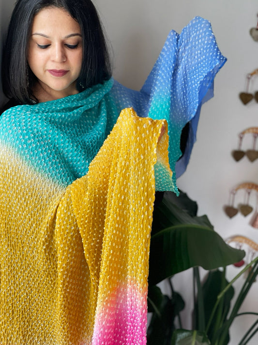 Rai Bandhej Dupatta in Pure Georgette - Masakalee