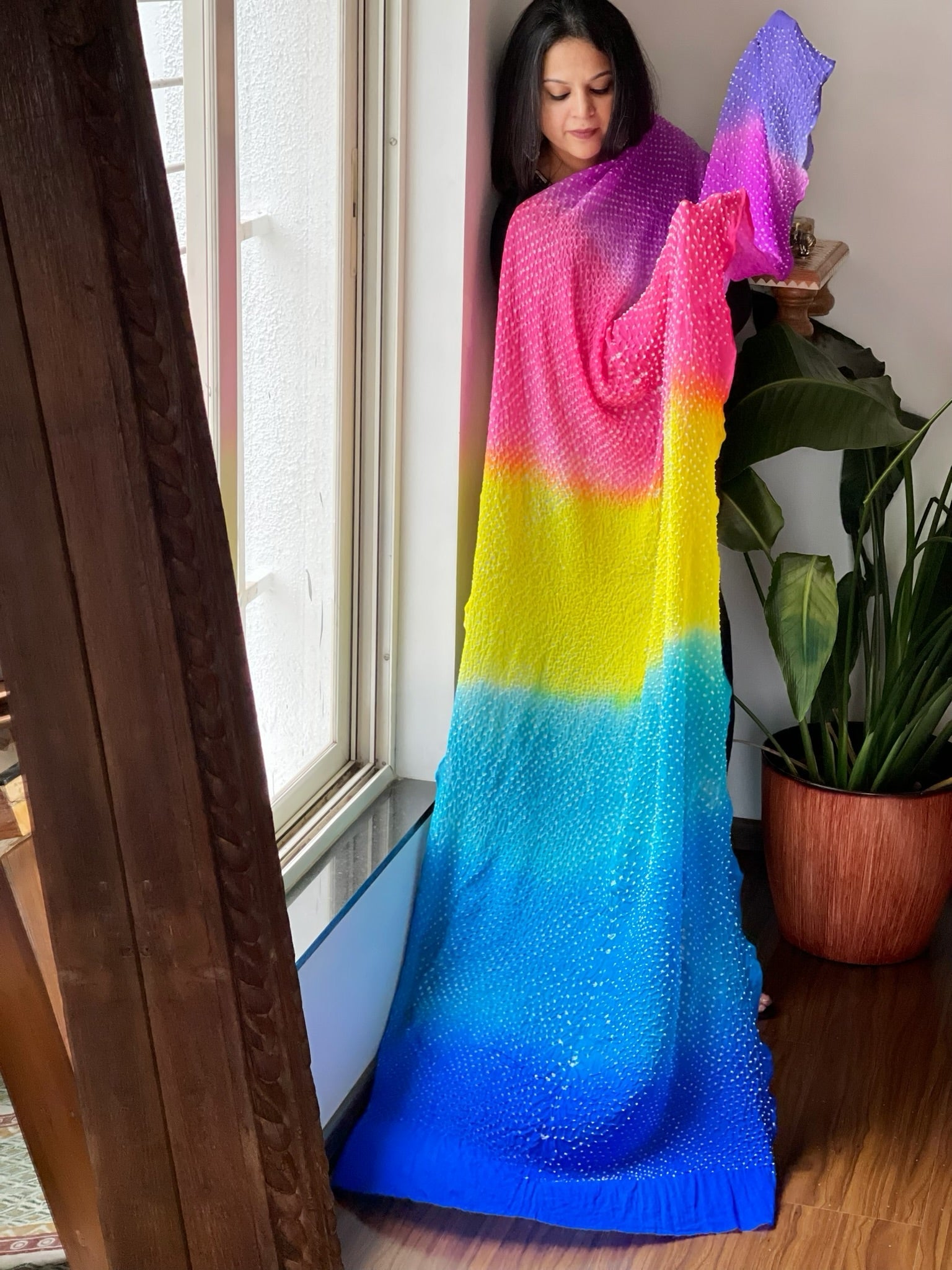 Rai Bandhej Dupatta in Pure Georgette - Masakalee