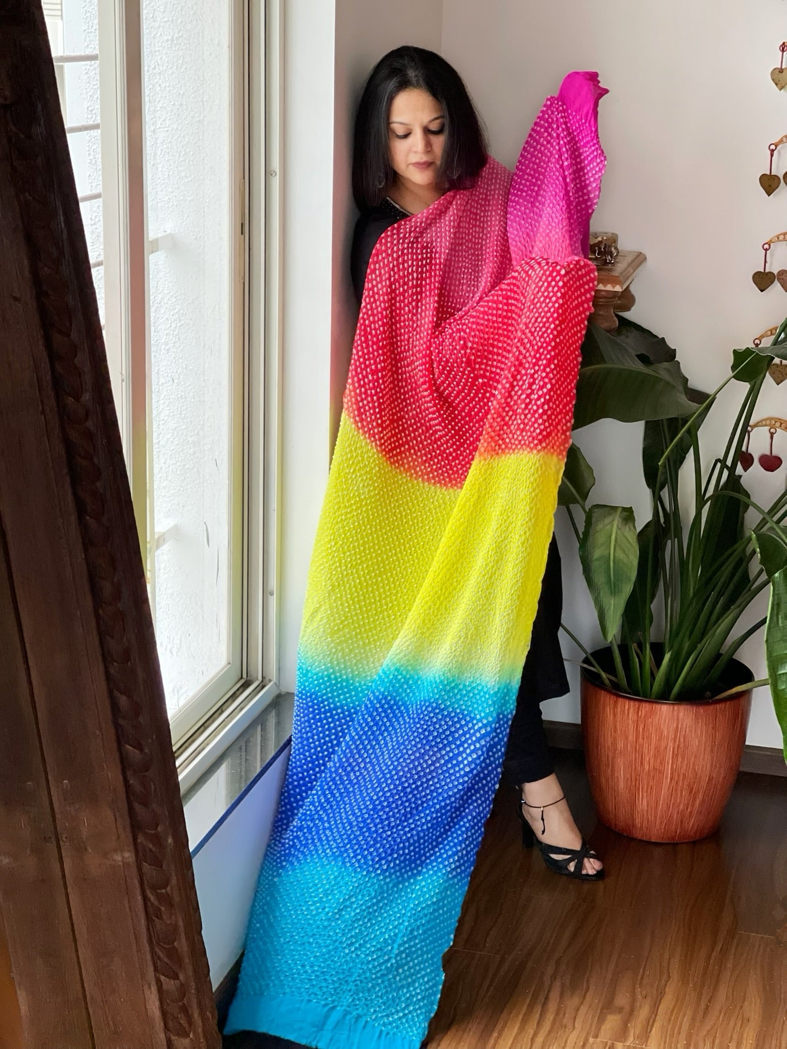 Rai Bandhej Dupatta in Pure Georgette - Masakalee