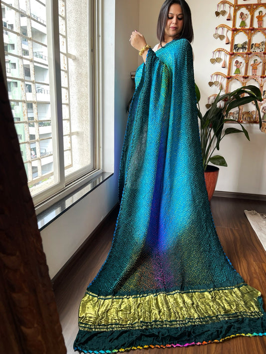 Rai Bandhej Saree in Pure Gajji Silk - Masakalee