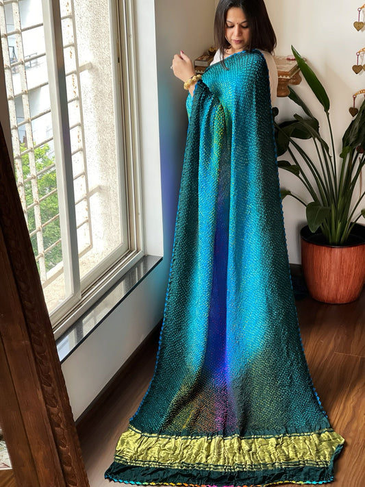 Rai Bandhej Saree in Pure Gajji Silk - Masakalee