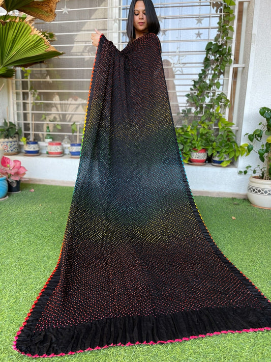 Rai Bandhej Saree in Pure Gajji Silk - Masakalee