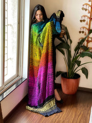 Shibori Tie Dye Dupatta in Gajji Silk - Masakalee