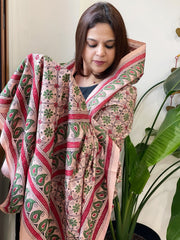 Skin Handmade Nakshi Kantha Dupatta in Pure Silk - Masakalee
