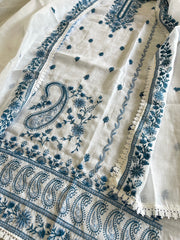 Suit Set with Thread Embroidery in Slub Cotton - Masakalee
