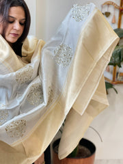 Tissue Chanderi Dupatta with Sequin Handwork - Masakalee