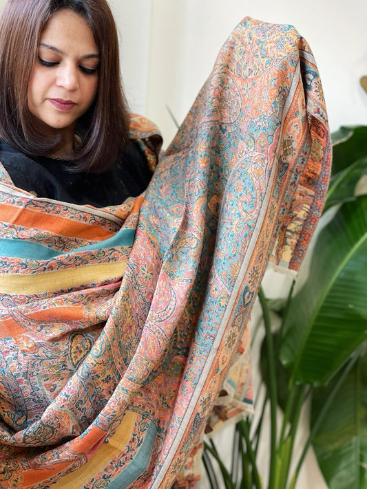 Toosh Woven Kaani Jaal Pashmina Shawl - Masakalee