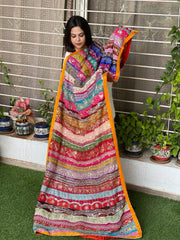 Vintage Dupatta in Pure Georgette, Chiffon - Masakalee