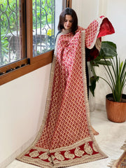 Woven Bandhej Banarasi Dupatta in Fine Georgette with Zardosi Work - Masakalee